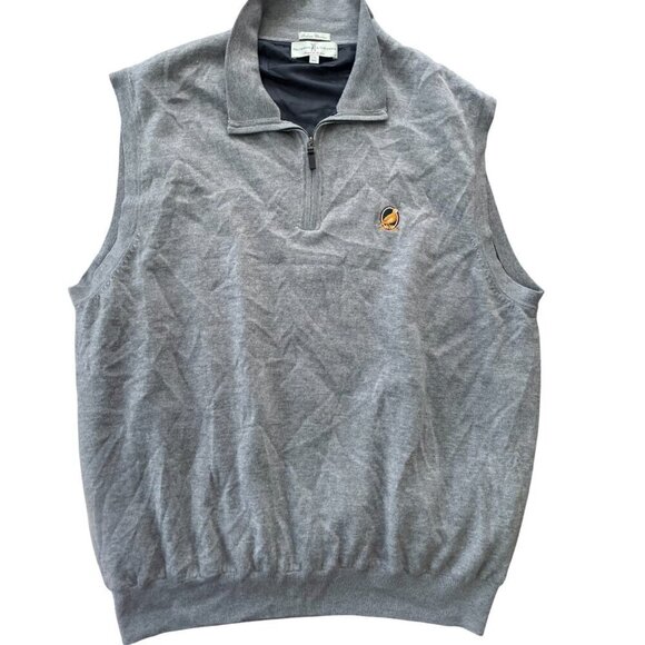 Fairway & Greene Other - Fairway & Greene Grey Men's Merino Wool 1/4 Zip Sleeveless Golf Vest XXL